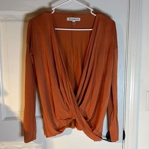 A&F Long Sleeve Cross Over Shirt